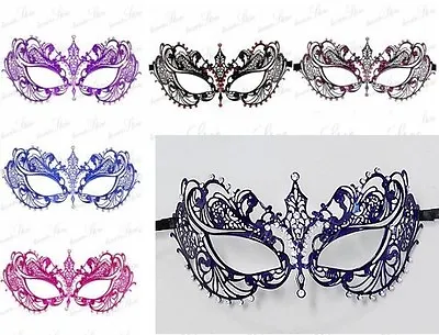 Laser Cut Filigree Metal Mardi Gras Prom Ball Venetian Masquerade Mask M7117 • $14.95