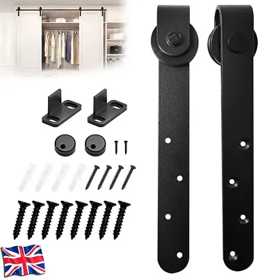 Wooden Door Sliding Door Track System Modern Internal Barn Door Hardware Set Kit • £15.33