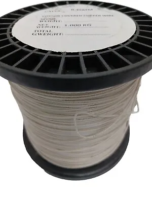 0.315mm COTTON COVERED SOFT COPPER  Millinery WIRE  1KG • £45.50