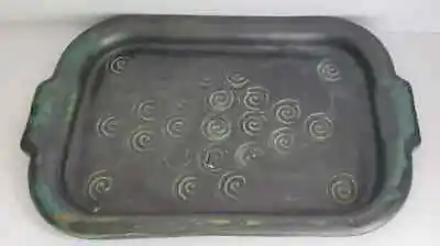 Mid Century Vtg Studio Pottery Matte Glaze Serving Tray Martz Pottery Modern Era • $98.85