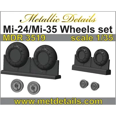 Metallic Details MDR3519 For Scale Model Kit 1:35 Mi-24/Mi-35 Wheels Set - Resin • $18.50