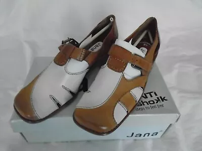 Jana Anti Shokk Shoes In Brown & Beige Uk Size 5.5 New Old Shop Stock • £14.50