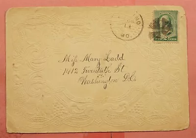 Dr Who 1880s Md Maryland Valentine's Very Fancy Embossed Lady's Cover 111131 • $0.50
