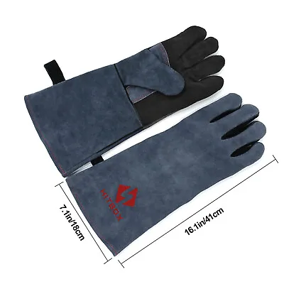 TIG Welding Gloves 16  Leather Heat Resistant Lined For Mig Tig Welders Gloves • £9.09