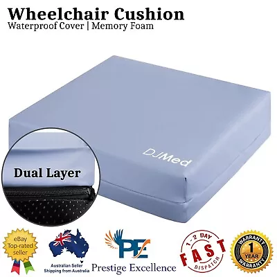 Dual Layer Wheelchair Seat Cushion Waterproof Fabric Cover Pressure Relief DJMed • $112.87