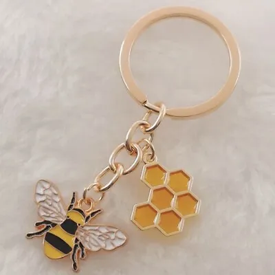 £5.90 • Buy 🐝Queen Bee Keyring Bumble Bee Charm Bag Honey Gift Kind Birthday