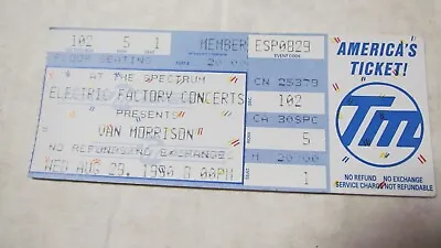 Aug 29 1990 Van Morrison  Ticket Stub 2 • $150