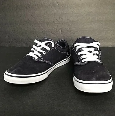 Vans Atwood Women Navy Blue/White Casual Skate Shoes Size 6.5 • $16.92