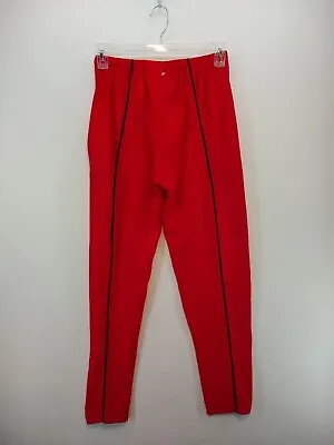 Vtg 70-80s - Tough-Touch ~ Red Athletic Track Pants W Black Stripe Men's Sz Med • $34.99