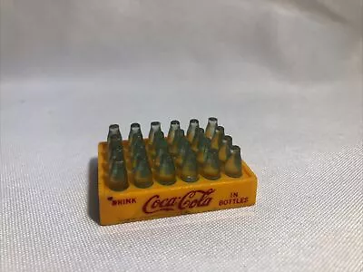 Coke Coca Cola Mini Miniature Yellow Plastic 24 Bottle Case Display Toy Vintage • $14.72