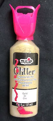 Tulip Glitter Dimensional Fabric Paint Gold 37ml • £5.30