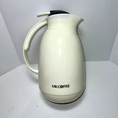 Mr. Coffee White Thermal Insulated Hot Coffee Carafe Retro Vintage • $19.97