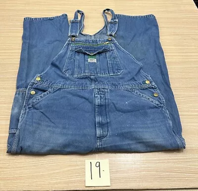 Liberty Overalls Men's Blue Denim Solid Cotton Size 38x28 • $19.99