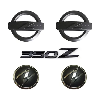 Black Car Front Grille Rear Door Side Door Emblem Badge For 350Z Fairlady Z33 • $31.35