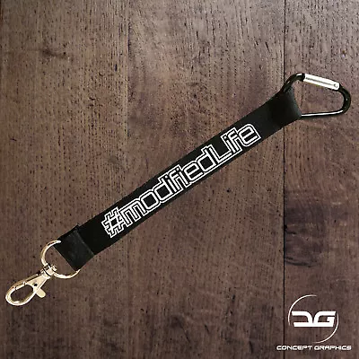 Modified Life Funny JDM Euro DUB Drift Car Mini Lanyard Keyring Keychain • $9.93