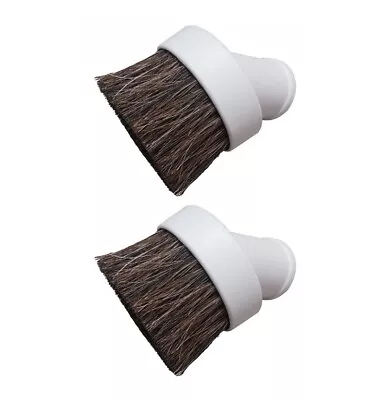 $11.99 • Buy (2) Horse Hair Dust Brush 1.25 Attachment Vacuum Tool For Shop Vac