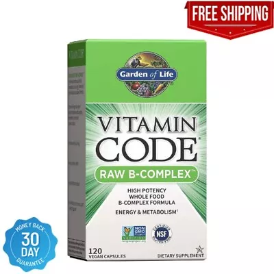 Garden Of Life Raw B Complex - Vitamin Code - Vegan 120 Count (Pack 1) • $41.48