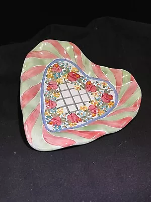 Mackenzie Childs Heart Shaped Plate TrulyMC Ceramic One Of A Kind • $104.99