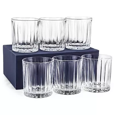 6 Pc Vintage Drinking Glasses Set Whiskey Scotch Bourbon Old Fashioned Drinkware • $27.96