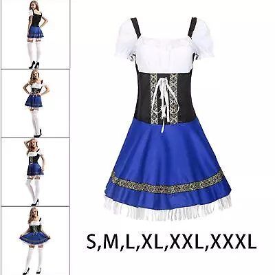 £17.20 • Buy Blue Oktoberfest Costume Women German Beer Girl Ladies Hen Party Fancy Dress