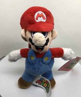 2018 Super Mario Bros Wii 6  MARIO Beanie Plush Doll Toy Rare Stuffie • $12.99