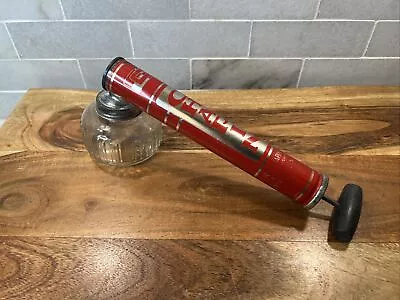 Vintage Handheld Pump Sprayer R.E. Chapin MFG Works W/ Glass Bowl Sprays Mist • $24