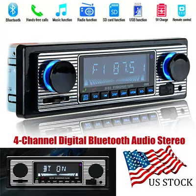 4-Channel Digital Car Bluetooth Audio USB/SD/FM/MP3 Radio Stereo Player US STOCK • $55.99