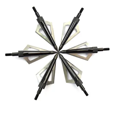 $15.69 • Buy Broadheads 100Grain 3 Blade Arrow Heads Tips Shooting Point Hunting Archery 12X