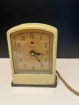 Vintage Telechron Clock Model 711 / Art Deco Metal & Bakelite Prop Display 1930s • $50