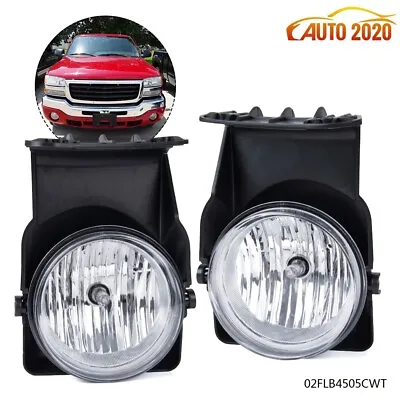 Bumper Fog Lights Lamps Left+Right Fit For 2003-07 GMC Sierra 1500 2500 3500 • $25.84