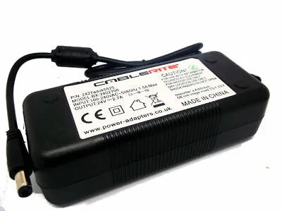 24V 3a 2000ma Mains Power Supply Adapter With Uk Cable - 5.5mm * 2.1mm/2.5mm • £15.99