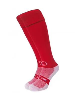 WackySox Plain Red Knee Length Sports Socks • £9.95