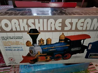 VINTAGE Yorkshire STEAM ENGINE NEW OPEN BOX Wired Remote Works! Sounds And Moves • $30