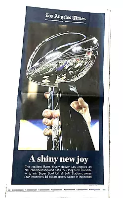 1-los Angeles Times Rams Commemorative Superbowl Newspaper Lvi Champions 2/21/22 • $8.99