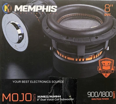 $199 • Buy NEW MEMPHIS AUDIO MJM844 MOJO Series 8  Subwoofer (Dual 4-ohm Coil Coil)