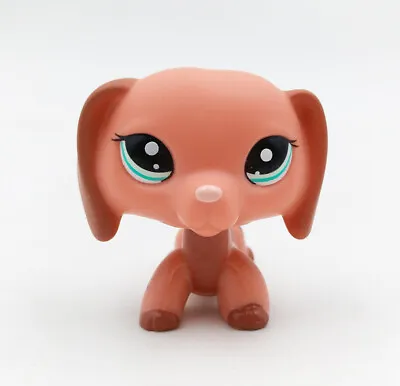 £10.99 • Buy Littlest Pet Shop LPS Toys Animals Brown Dachshund Dog Blue Eyes Peach #2046