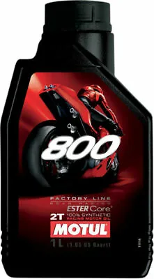 Motul 800 2T Full-Synthetic Road Racing Premix 2-Stroke Oil | 1 Liter | 104041 • $31.35