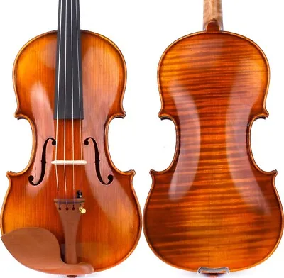 T21 Pro Master Antique Stradivari Style Violin 7/8 European Wood Rich Sweet Tone • $398.98