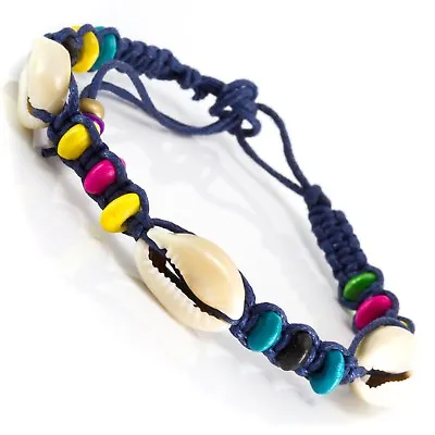 Shell Bracelet Conch Cowrie Sea Shell Bead Friendship Festival Beach Bead Surfer • £4.25