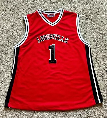 Louisville Cardinals Vintage Red Basketball Jersey EB Sports X-Large • $19.99