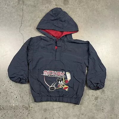 Mickey Mouse Hockey Jacket Toddler 5 Blue Disney Sports Pilling Preowned • $14.99