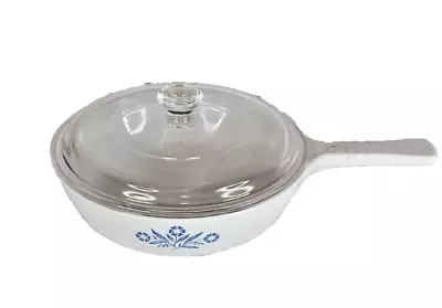 Corning Ware Blue Cornflower 6.5  Covered Menu-ette Skillet #p-83 • $17.99