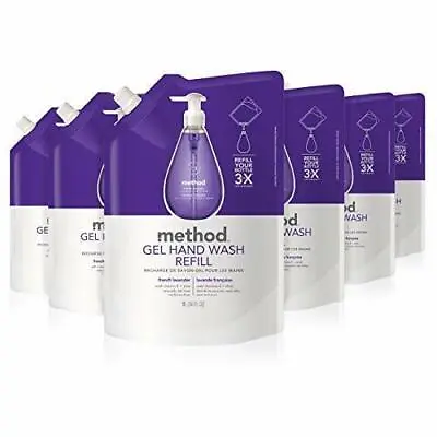 Method Gel Hand Soap Refill French Lavender 34 Ounce 6 Pack • $64.49