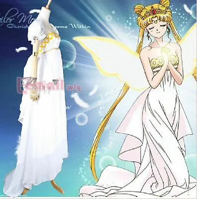 $106 • Buy Sailor Moon Princess Mars Saturn Jupiter Luna Gown Dress Cosplay Costume @