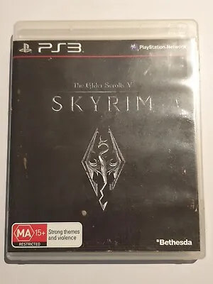 SKYRIM Sony Playstation 3 PS3 Game The Elder Scrolls V With Manual And Map • $8.50