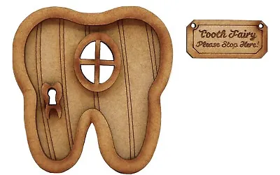 Tooth Fairy Wooden Fairy Door Kit Fairy Sign Tooth Fairy Boy Tooth Fairy Girl • £6.95