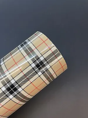 12 X15  Burberry Plaid Pattern Heat Transfer Vinyl (HTV) For T-Shirt Crafts • $9.95