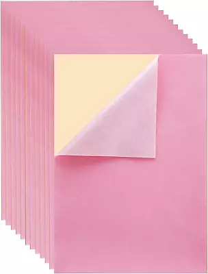 10PCS Self Adhesive Felt A4 Size (8.3  X 11.8 ) Pink For Art & Crafts Drawer • £19.45
