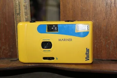 Vintage Vivitar Yellow Mariner 35mm Film Camera Manual Roll 28mm Lens • $5