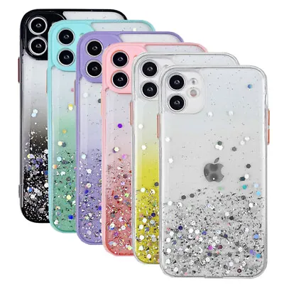 $8.59 • Buy Glitter Clear Case For IPhone 14 13 12 11 Pro Max XS XR X 6 7 8 Plus Soft Cover